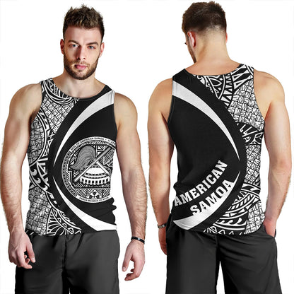 Samoa Tank Top American Samoa Coat Of Arm Lauhala White Circle