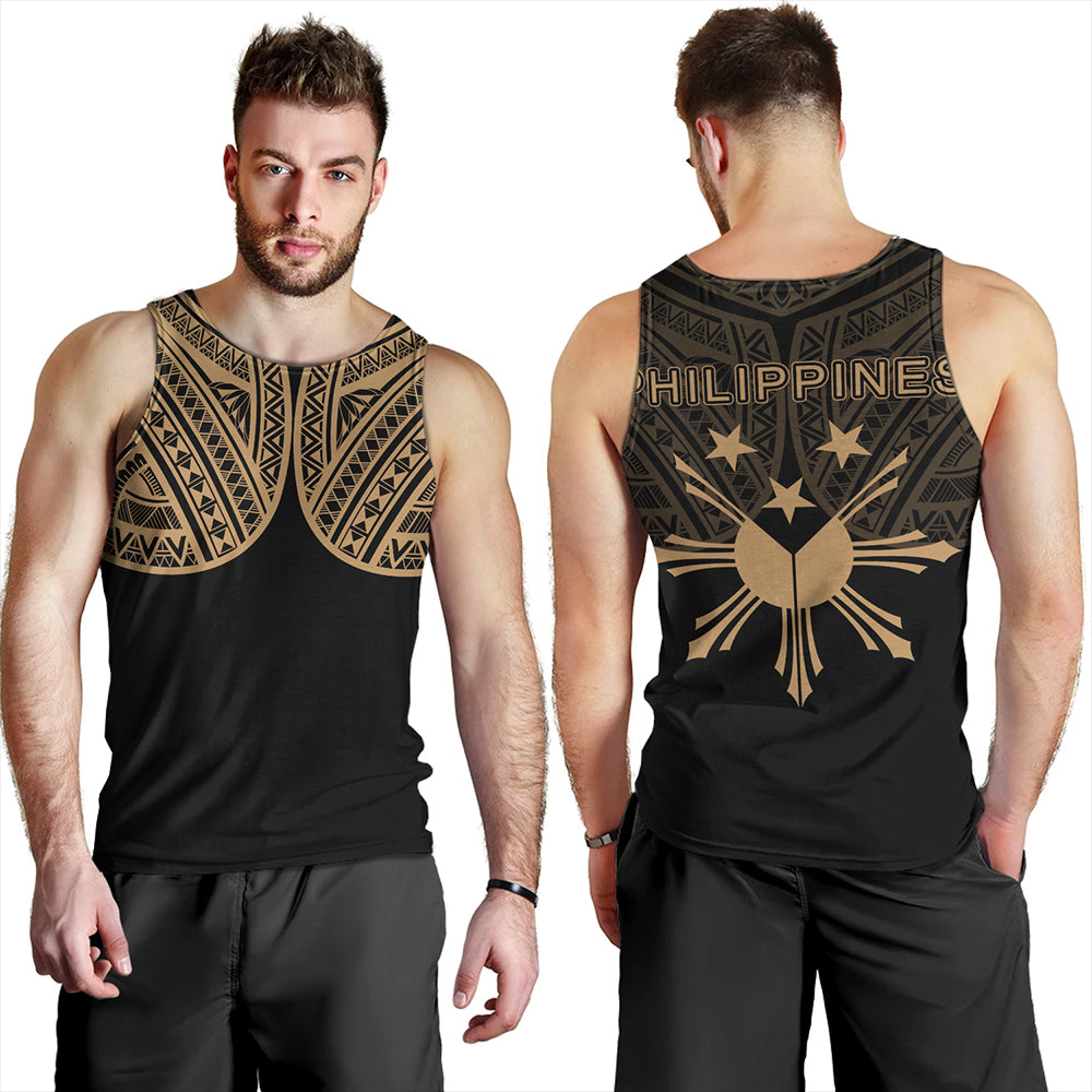 Philippines Tank Top Sun Star Warrior Style Gold