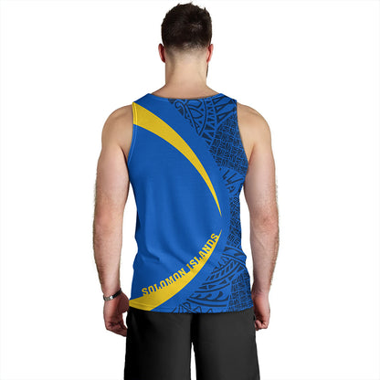Solomon Islands Tank Top Coat Of Arm Lauhala Circle