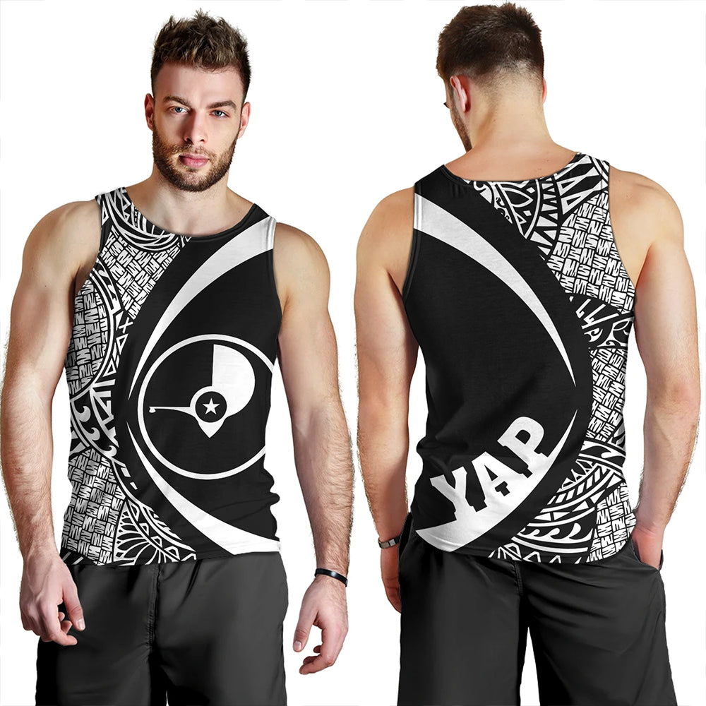 Yap Tank Top Coat Of Arm Lauhala White Circle
