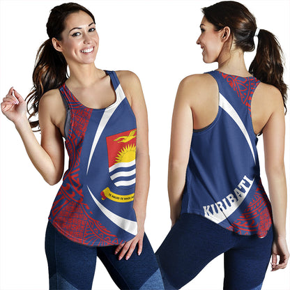 Kiribati Women Tank Coat Of Arm Lauhala Circle
