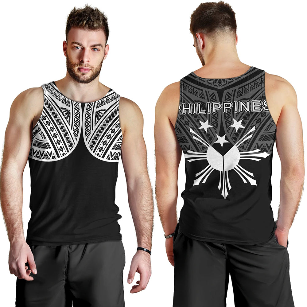 Philippines Tank Top Sun Star Warrior Style White