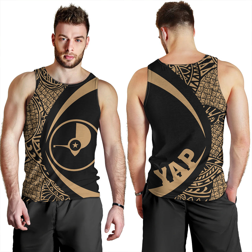 Yap Tank Top Coat Of Arm Lauhala Gold Circle
