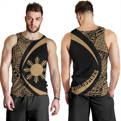 Philippines Tank Top Coat Of Arm Lauhala Gold Circle