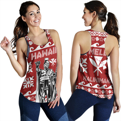 Hawaii Women Tank King Native Hawaiian Kakau Pattern Christmas
