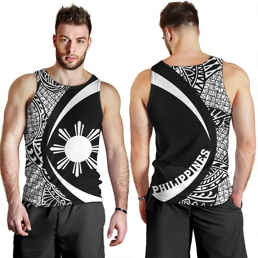 Philippines Tank Top Coat Of Arm Lauhala White Circle