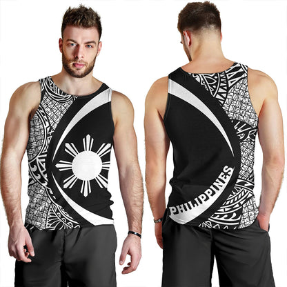 Philippines Tank Top Coat Of Arm Lauhala White Circle