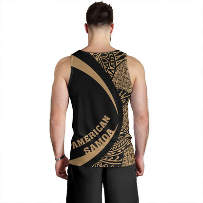 Samoa Tank Top American Samoa Coat Of Arm Lauhala Gold Circle