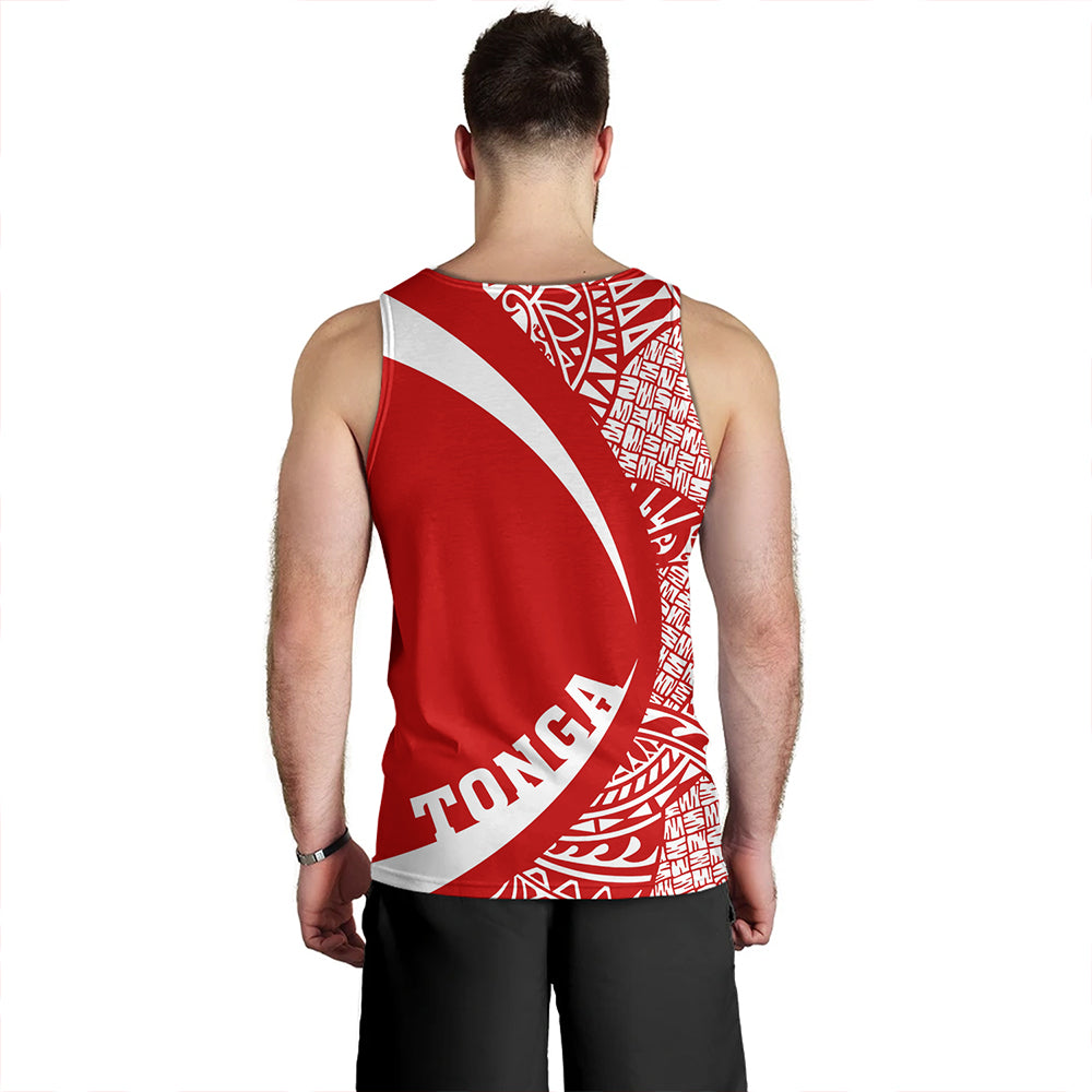 Tonga Tank Top Coat Of Arm Lauhala Circle
