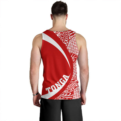 Tonga Tank Top Coat Of Arm Lauhala Circle