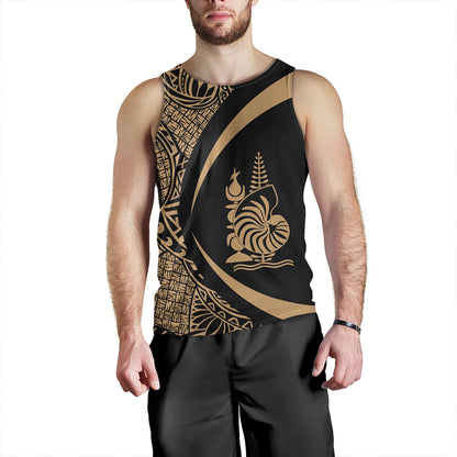 New Caledonia Tank Top Coat Of Arm Lauhala Gold Circle