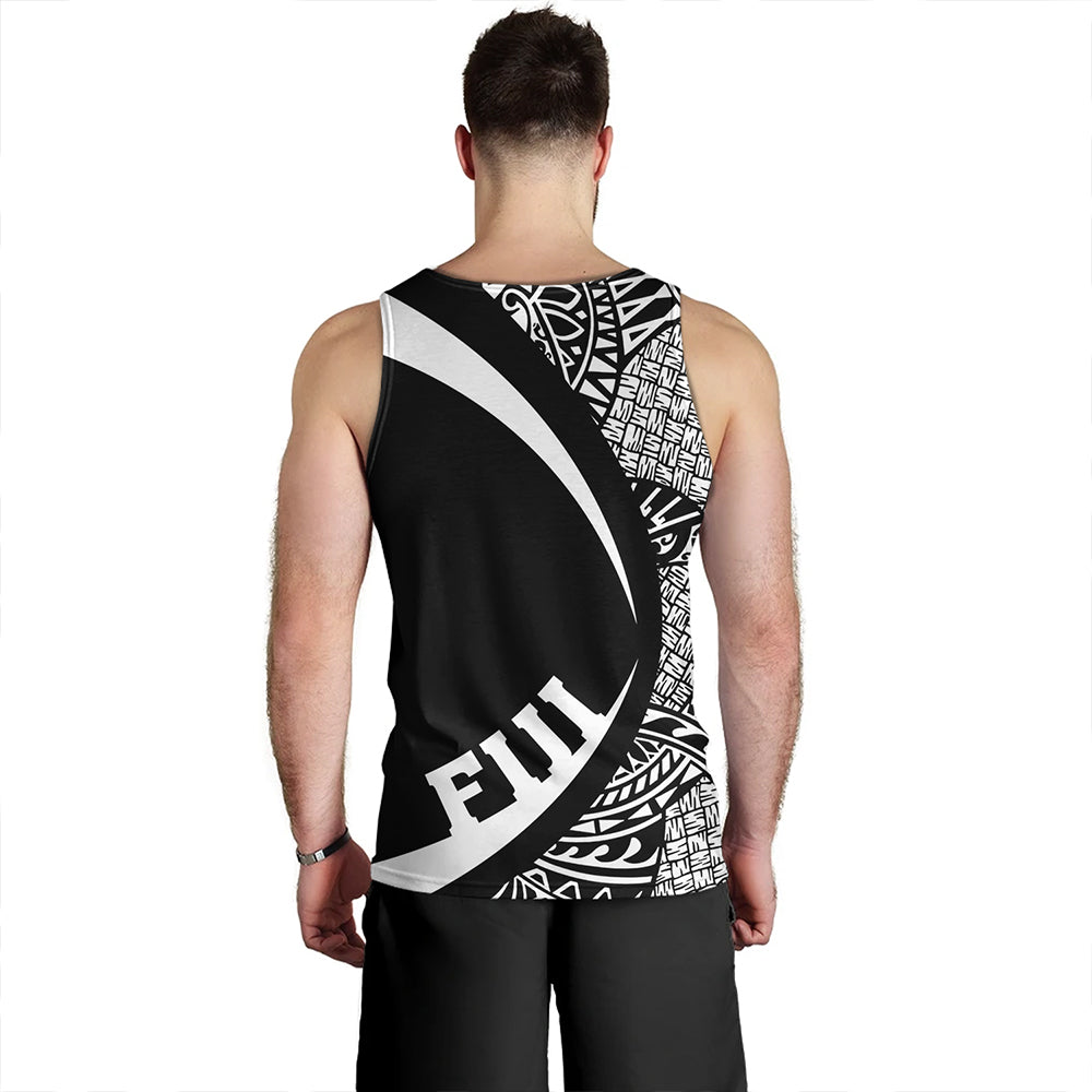 Fiji Tank Top Coat Of Arm Lauhala White Circle
