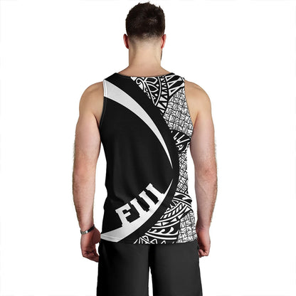 Fiji Tank Top Coat Of Arm Lauhala White Circle
