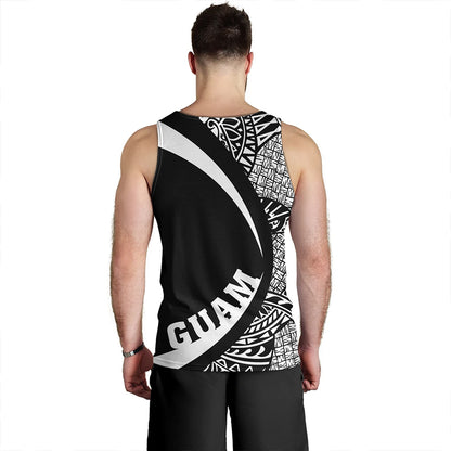 Guam Tank Top Coat Of Arm Lauhala White Circle