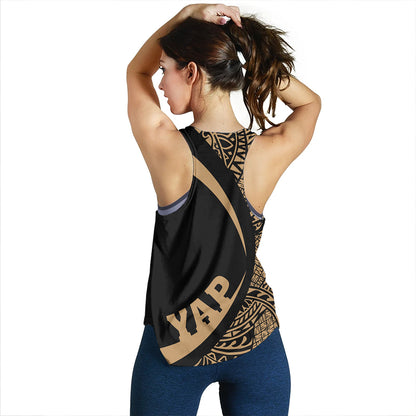 Yap Women Tank Coat Of Arm Lauhala Gold Circle