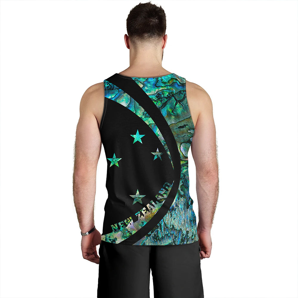 New Zealand Tank Top Silver Fern Papua Shell Circle