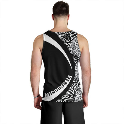 Federated States of Micronesia Tank Top Coat Of Arm Lauhala White Circle