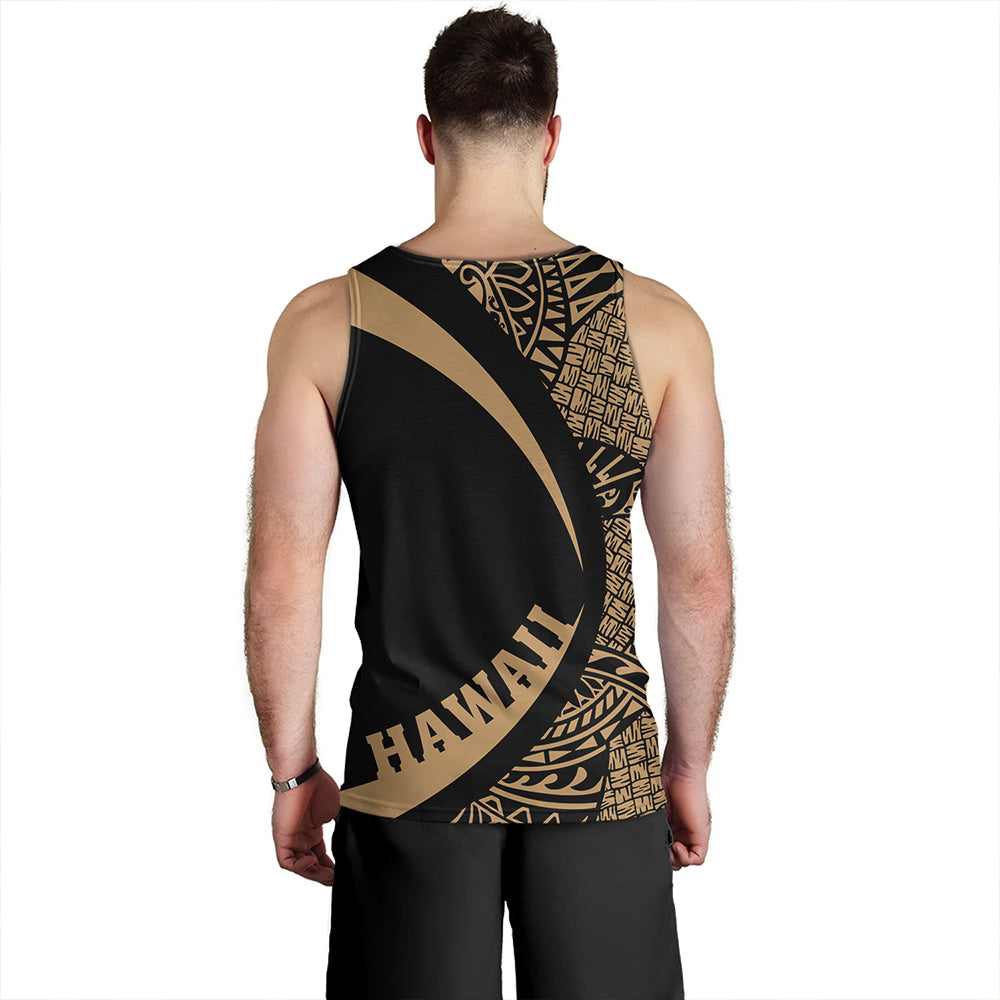 Tonga Tank Top Coat Of Arm Lauhala Gold Circle