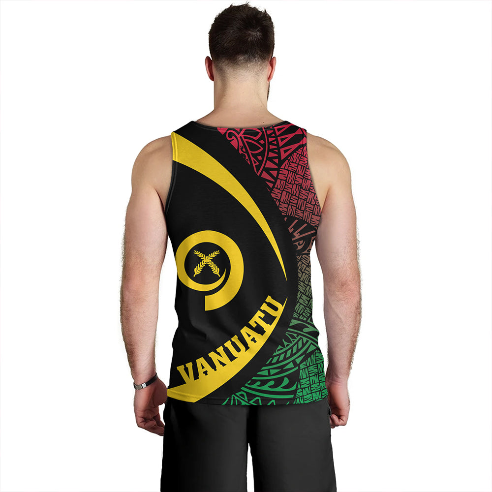 Vanuatu Tank Top Coat Of Arm Lauhala Circle