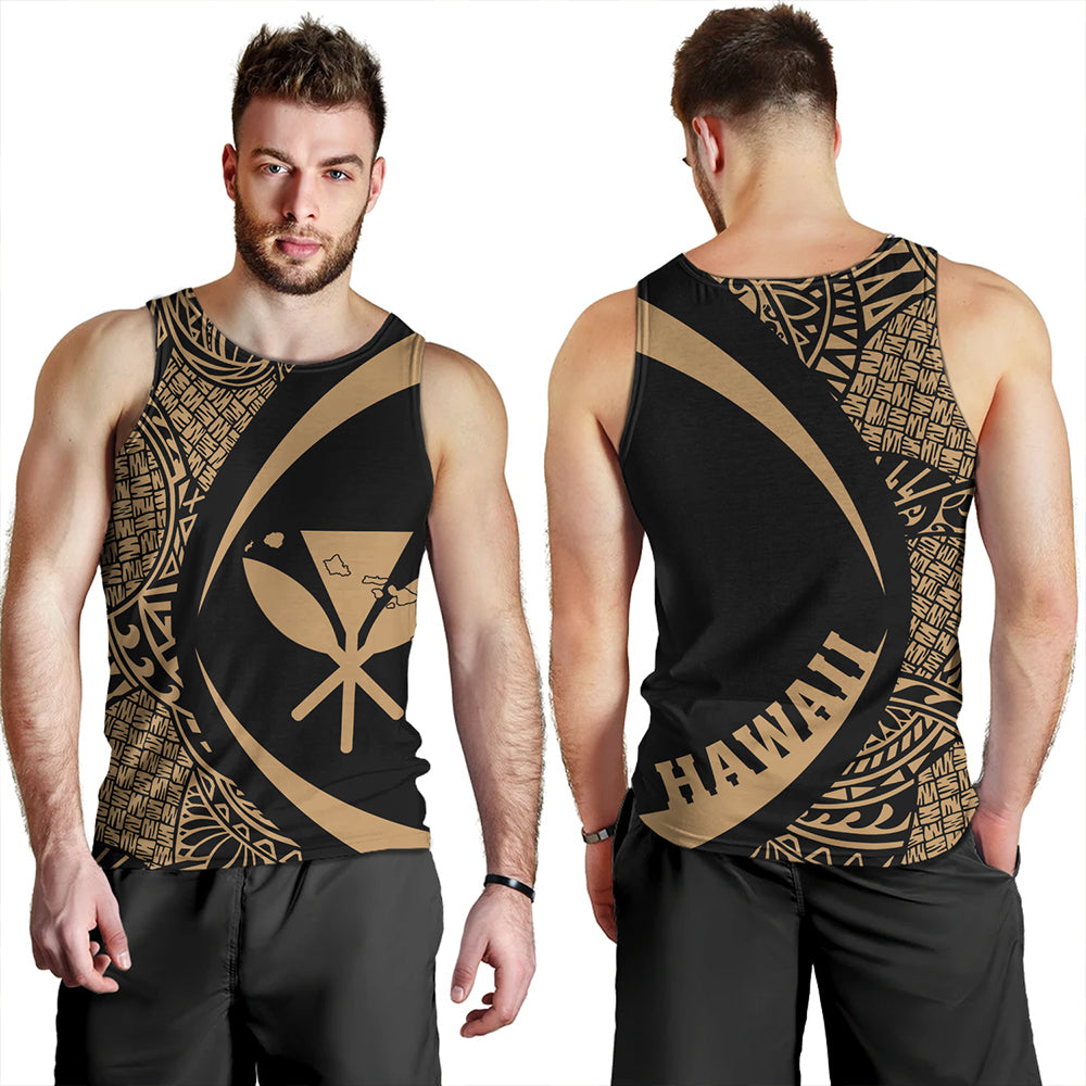 Hawaii Tank Top Kanaka Maoli Hawaiian Map Lauhala Circle
