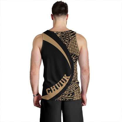 Chuuk Tank Top Coat Of Arm Lauhala Gold Circle