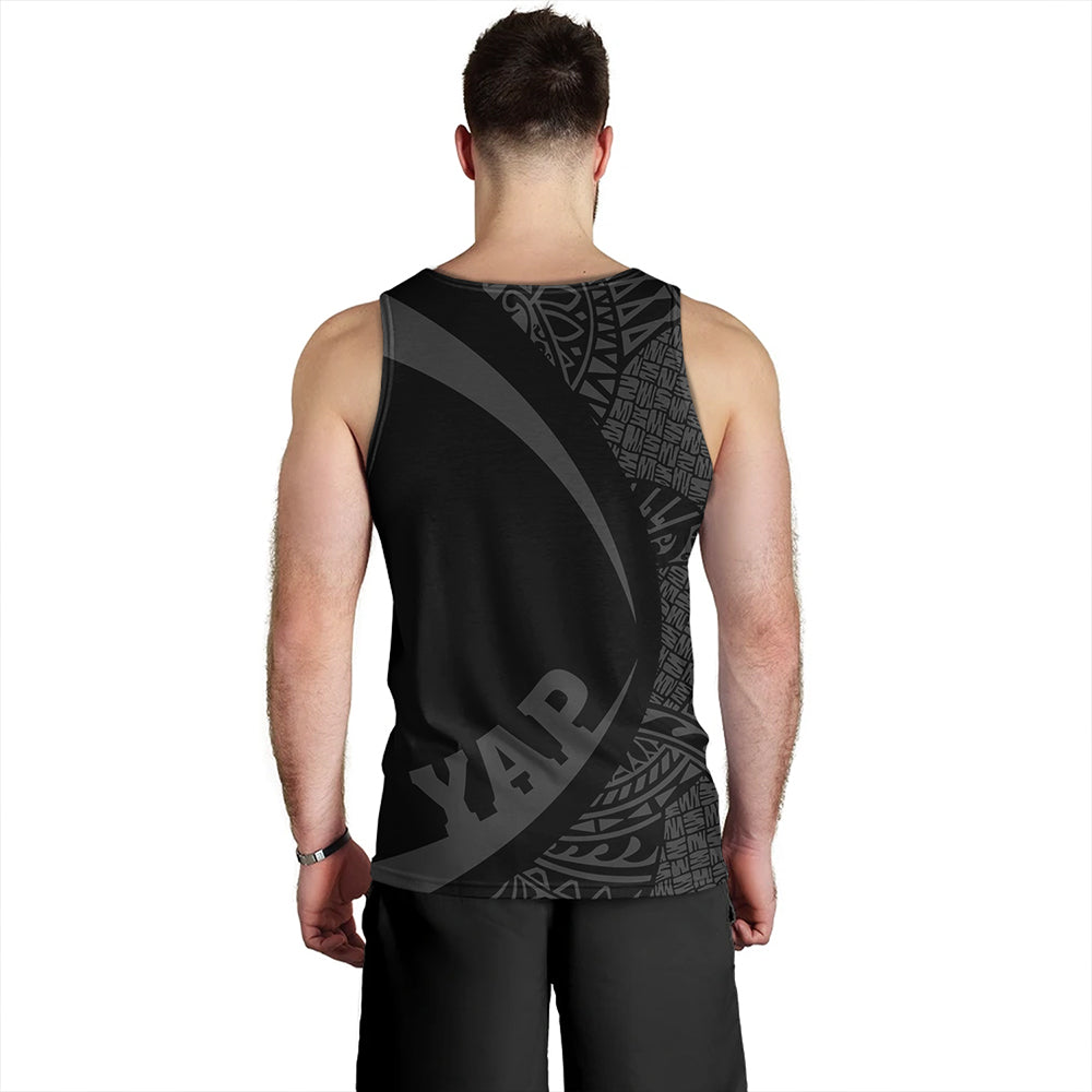Yap Tank Top Coat Of Arm Lauhala Gray Circle