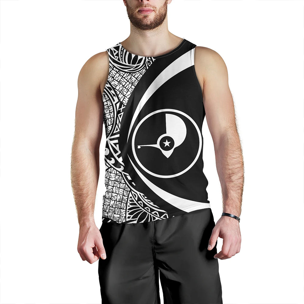 Yap Tank Top Coat Of Arm Lauhala White Circle