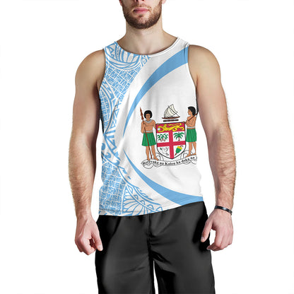 Fiji Tank Top Coat Of Arm Lauhala Circle