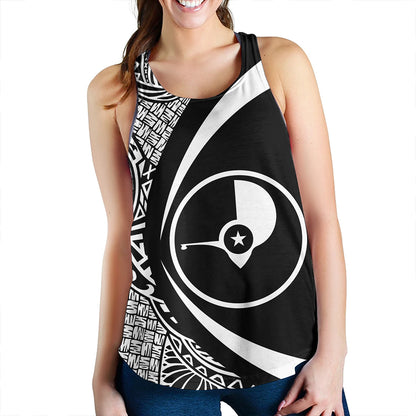Yap Women Tank Coat Of Arm Lauhala White Circle