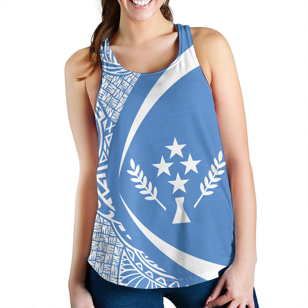 Kosrae Women Tank Coat Of Arm Lauhala Circle