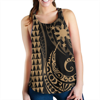 The Philippines Women Tank Sun Kakau Style