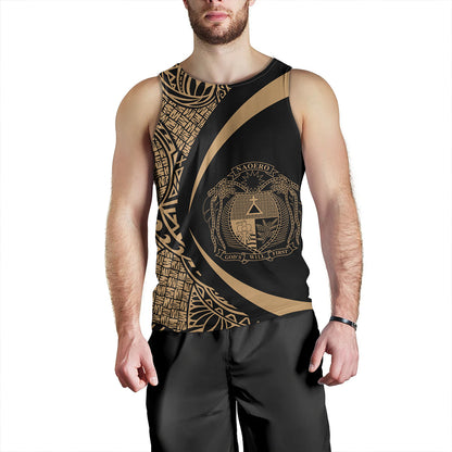 Nauru Tank Top Coat Of Arm Lauhala Gold Circle