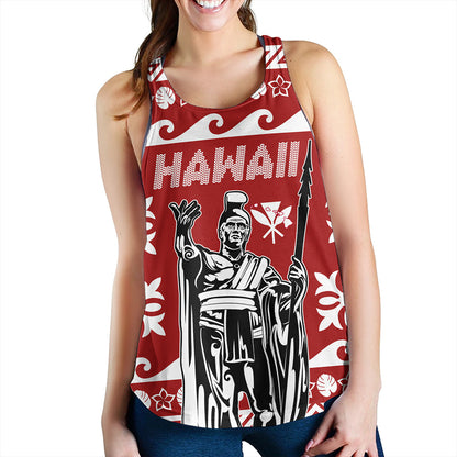 Hawaii Women Tank King Native Hawaiian Kakau Pattern Christmas