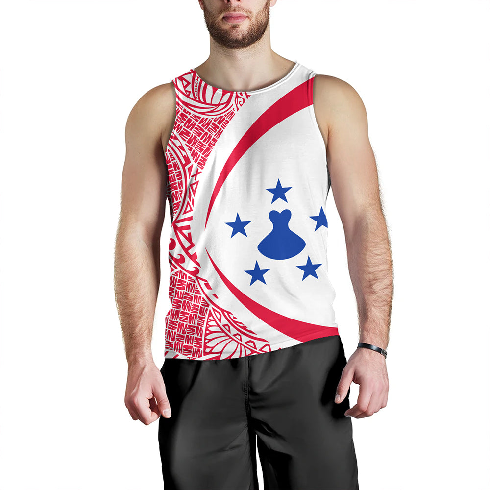 Austral Islands Tank Top Coat Of Arm Lauhala Circle