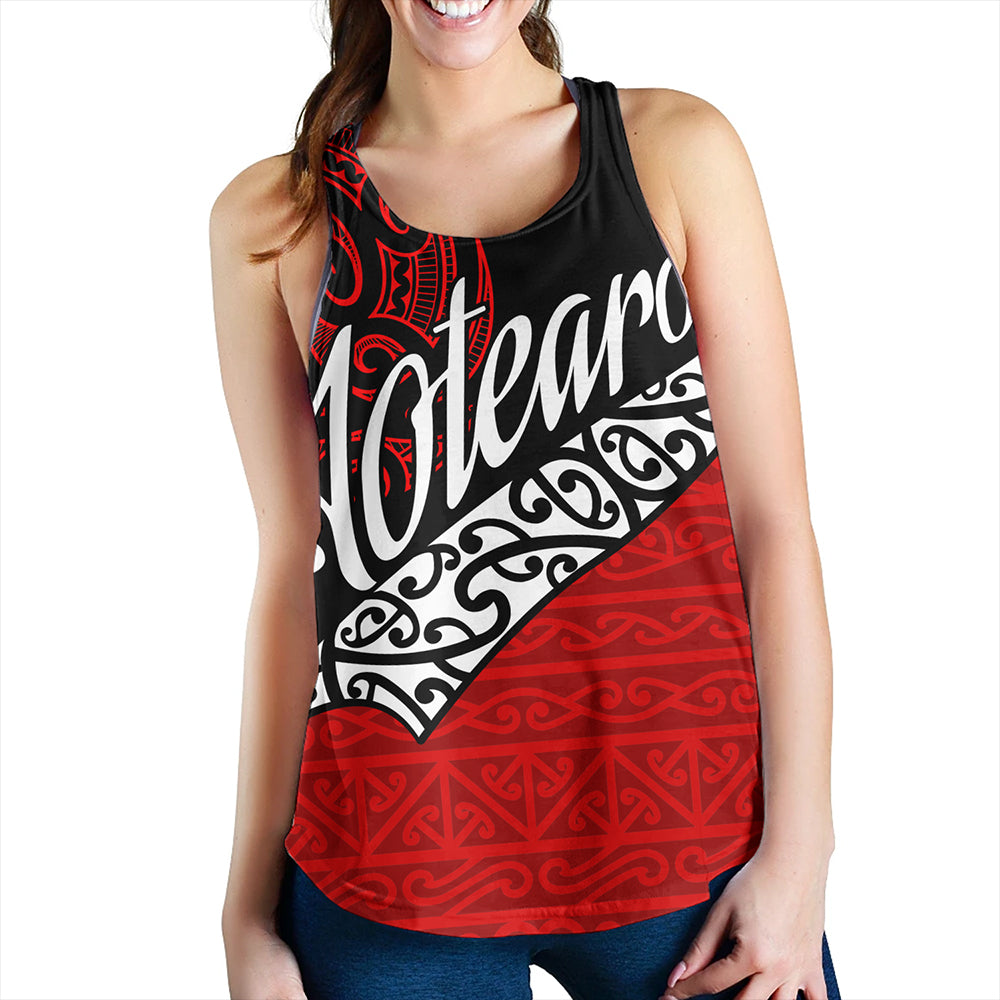 New Zealand Women Tank Aotearoa Maori Flag Puhoro Pattern