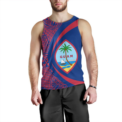 Guam Tank Top Coat Of Arm Lauhala Circle