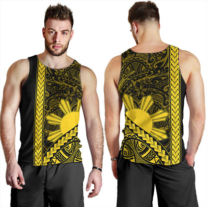 Philippines Tank Top Tribal Polynesian Sun Yellow