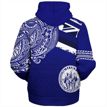Hawaii Sherpa Hoodie Waiakea High School With Crest Style