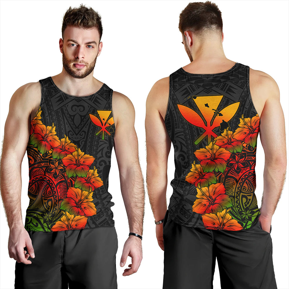 Hawaii Tank Top Hawaii Kanaka Map Style Tropical