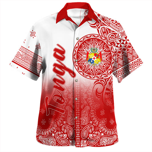 Tonga Hawaiian Shirt Custom Pattern Ngatu With Paisley Style