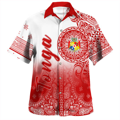 Tonga Hawaiian Shirt Custom Pattern Ngatu With Paisley Style