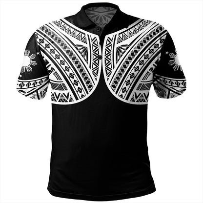 Philippines Polo Shirt Sun Star Warrior Style White