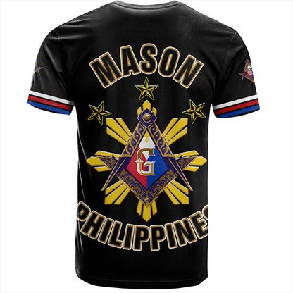 Philippines T-Shirt Freemasons Filipino Star Letter Style
