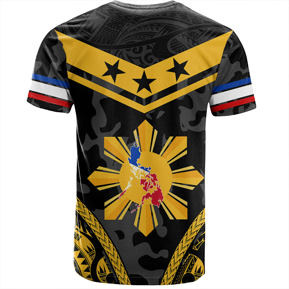 Philippines T-Shirt Polynesian Sun Star Style Camouflage