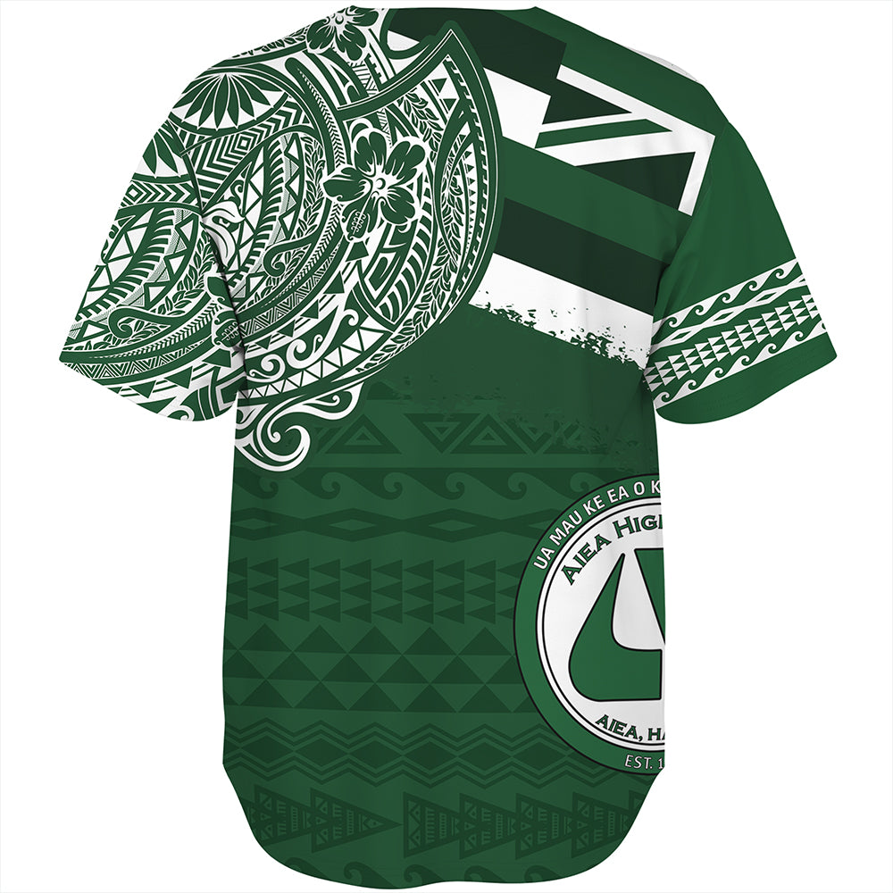 Hawaii Baseball Shirt Aiea High School Flag With Crest Style