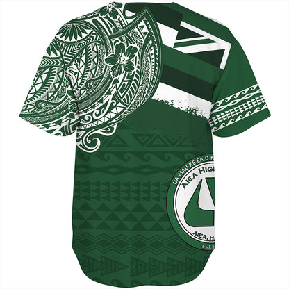 Hawaii Baseball Shirt Aiea High School Flag With Crest Style