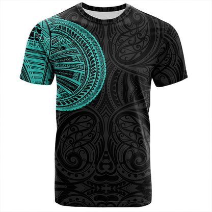 Samoa Tribal Maori Tattoo Roman Reigns T-Shirt Turquoise