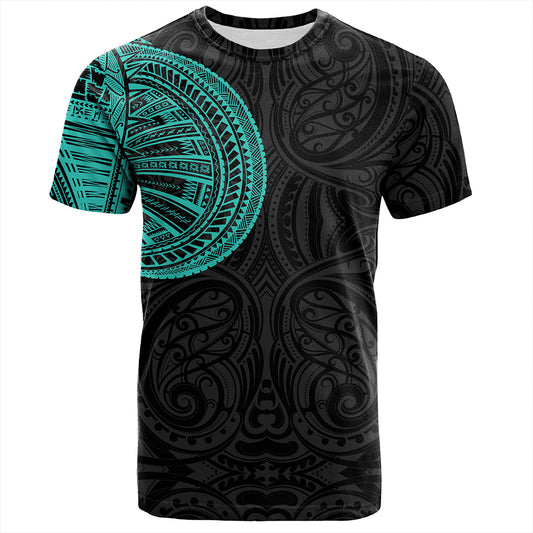 Samoa Tribal Maori Tattoo Roman Reigns T-Shirt Turquoise