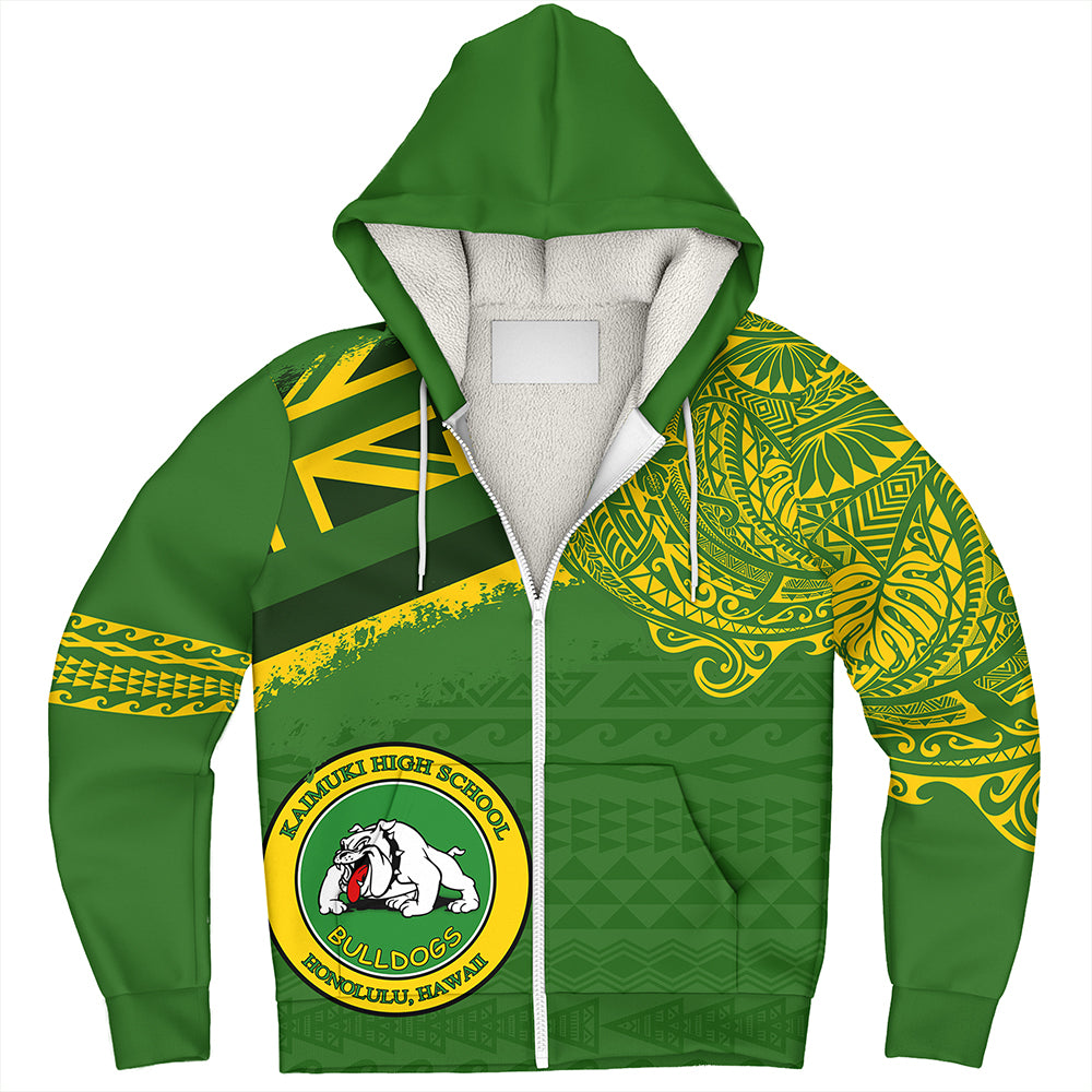 Hawaii Sherpa Hoodie Kaimuki High School With Crest Style