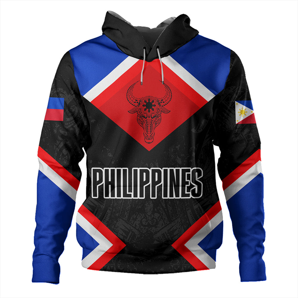 Philippines Hoodie Water Buffalo Sun Tribal Style
